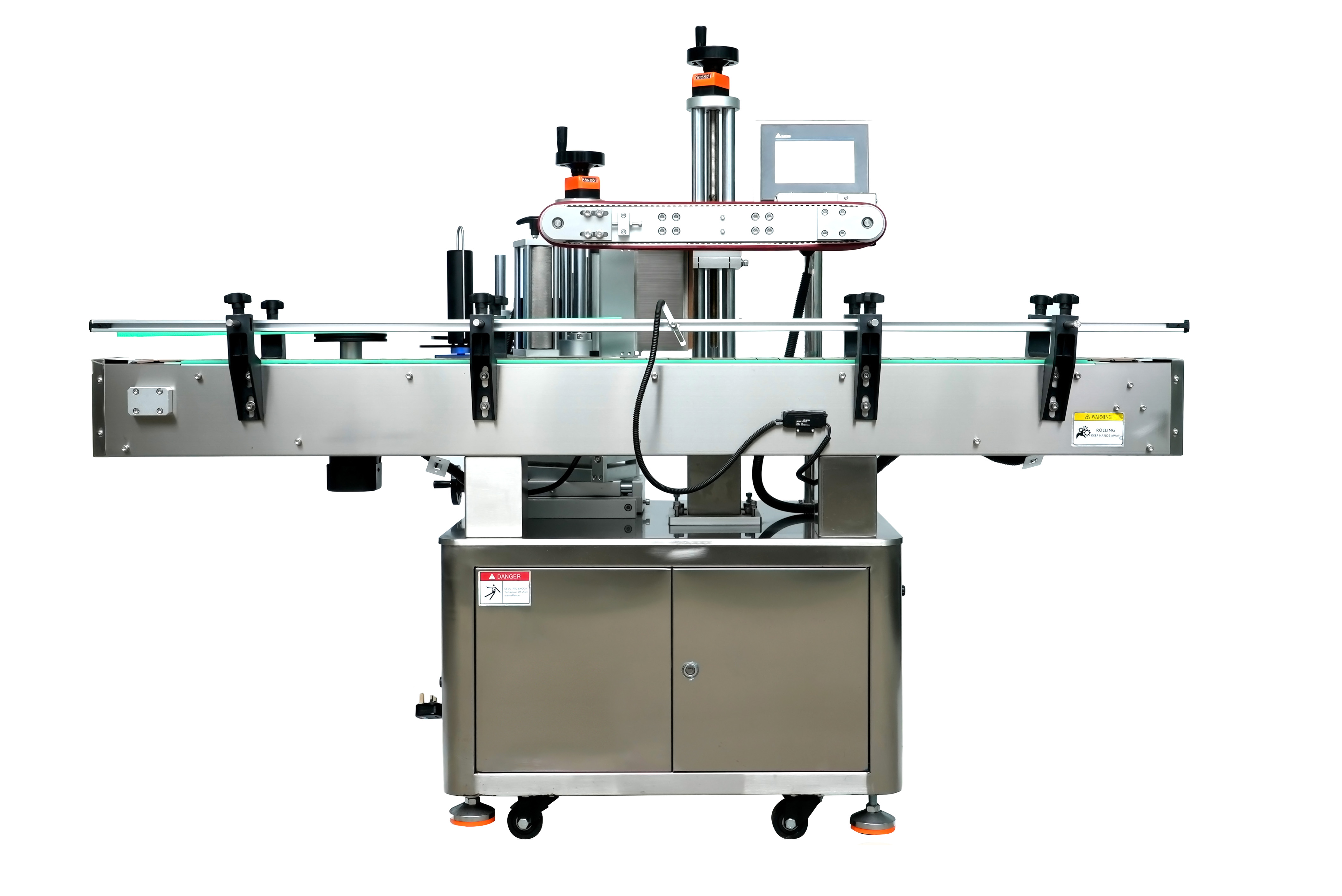 全自動單側面貼標機+壓頂