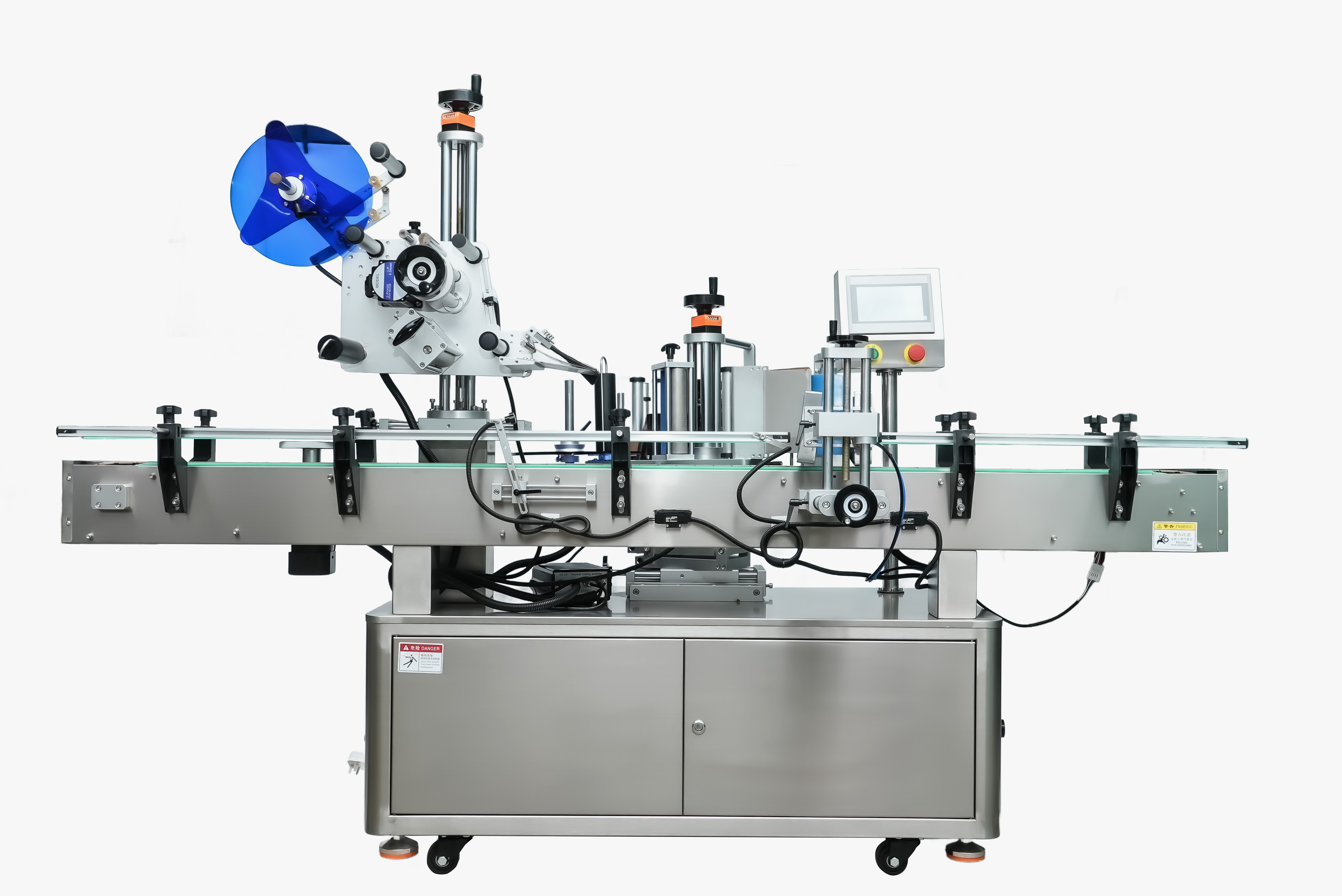 全自動上平面+定位圓瓶貼標機
